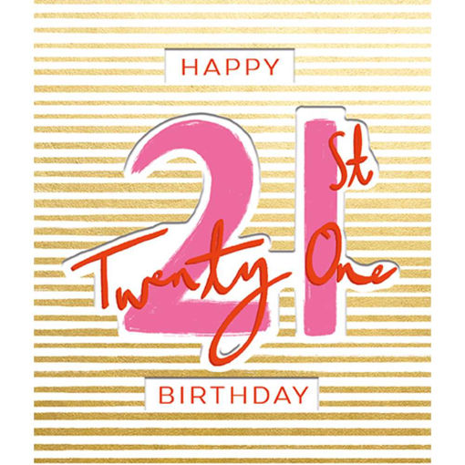Picture of HAPPY 21ST BIRTHDAY CARD